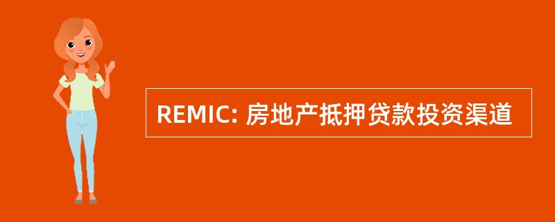 REMIC: 房地产抵押贷款投资渠道