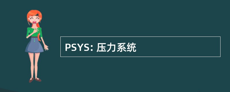 PSYS: 压力系统