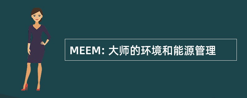 MEEM: 大师的环境和能源管理