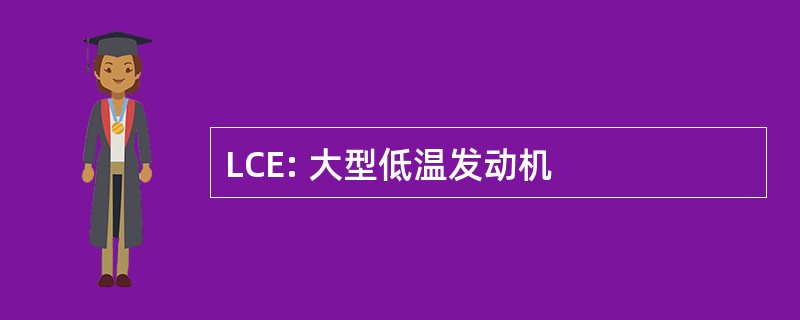 LCE: 大型低温发动机