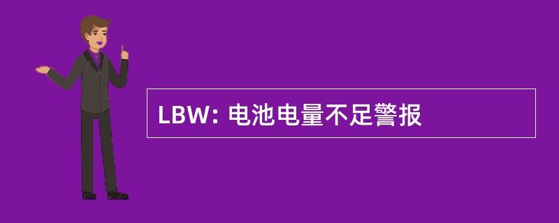 LBW: 电池电量不足警报