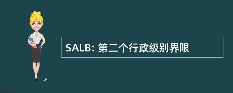 SALB: 第二个行政级别界限