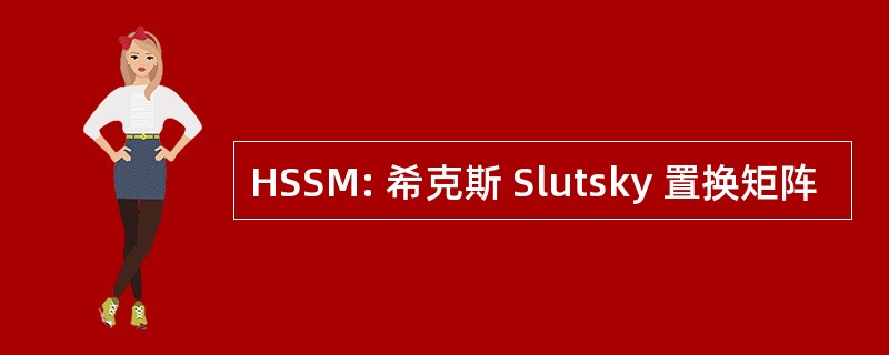 HSSM: 希克斯 Slutsky 置换矩阵