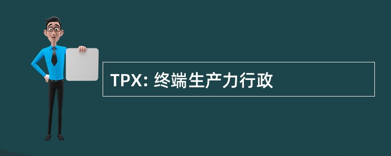 TPX: 终端生产力行政