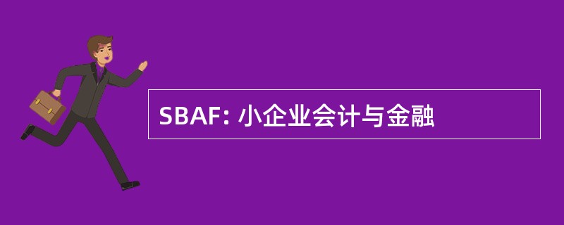 SBAF: 小企业会计与金融