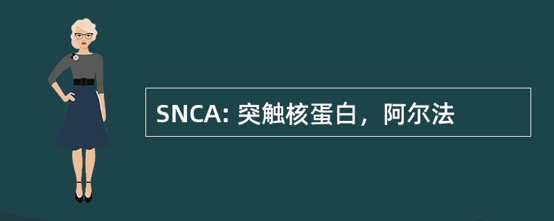 SNCA: 突触核蛋白，阿尔法