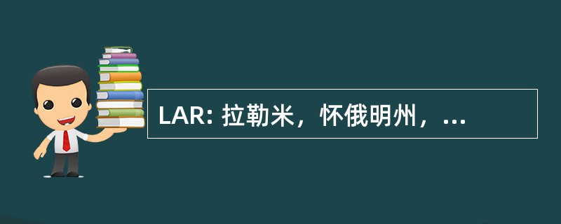 LAR: 拉勒米，怀俄明州，美国-通用布里斯字段