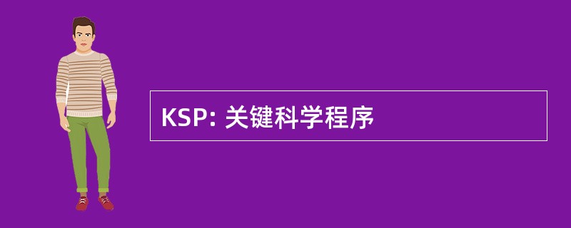 KSP: 关键科学程序