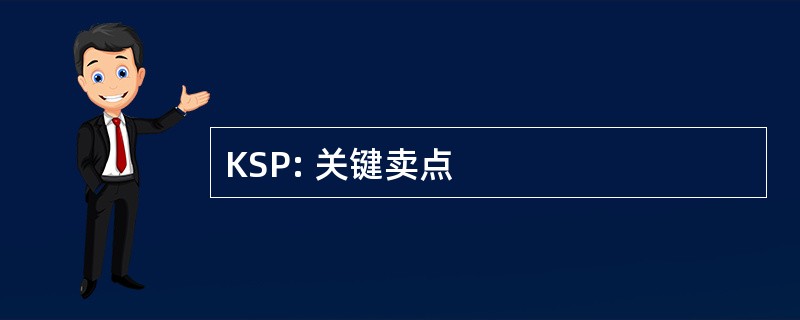 KSP: 关键卖点